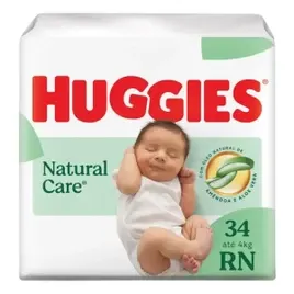 Huggies Fralda Descartável Premium Natural Care RN 34 Un