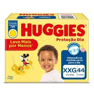 Huggies Fralda Proteção Dia Tam. XXG - 44 fraldas