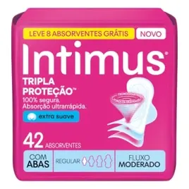 Intimus Absorvente Externo Tripla Proteção Com Abas - 42 unidades