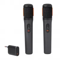 JBL, Microfone Sem Fio, PartyBox Wireless Mic, Par Com Receptor - Preto