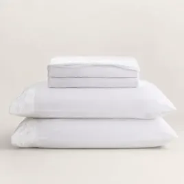 Jogo de cama bordado queen duquesa microfibra branco lyor