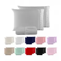Jogo De Lençol 400 Fios Ponto Palito Cama Queen 3 Pçs Saldão
