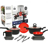 Jogo De Panelas BLACK DECKER 10 Peças Ceramic Line - Red Stone