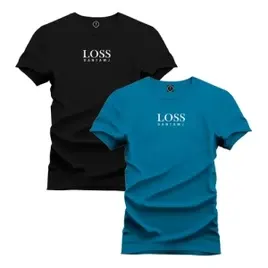 Kit 2 Camiseta Masculina Camisa Algodão Premium Loss Dantawj