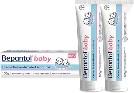 Kit 2 Cremes Pomadas de Assaduras Vit B5 com 100g cada, Total 200g - Bepantol Baby