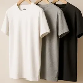 Kit 3 Camisetas Algodão Dia Dia Sandrini Básica Conforto