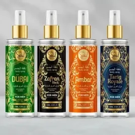 Kit 4 Body Splash Árabe Masculino 200ml