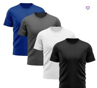 Kit 4 Camisetas Masculina Dry Manga Curta Academia Treino Fitness Corrida Basica Lisa