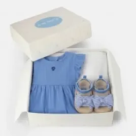 Kit Banho De Sol Carter's Com Sandália Bebê Menina + Caixa de Presente
