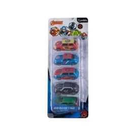 Kit Carrinhos Marvel Hero Machine - Candide 5 Peças