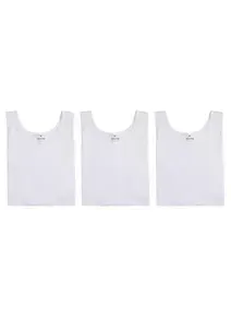 Kit Com 3 Regatas Masculinas Básicas Slim - Branco