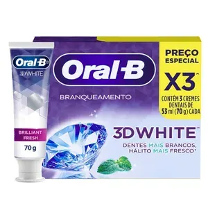 Kit Creme Dental Oral-B 3D White 3un | Americanas