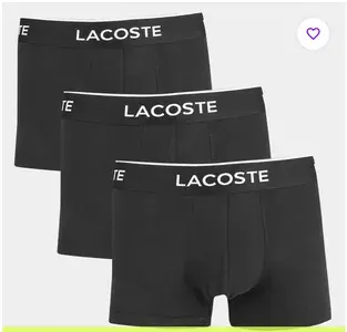 Kit Cueca Boxer Lacoste C 3 Peças Preto