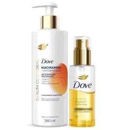 Kit Dove Sérum Corporal Niacinamida Uniformizador 380ml + Óleo Sérum Reparador 110ml