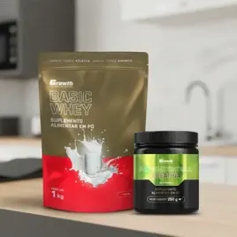 Kit Growth Whey Protein 1kg + Creatina 250g