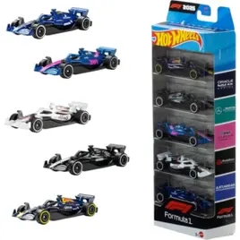 Kit Hot Wheels com 5 veículos metálicos temáticos surtidos de 7 cm, cheios de detalhes e Estilo. Perfeito para colecionar, brincar e ampliar a cole