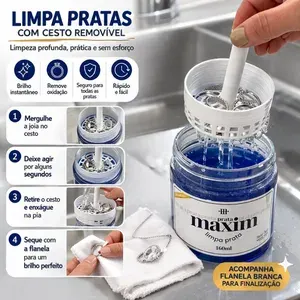 Kit Limpeza Prata com Cesto e Flanela Grátis