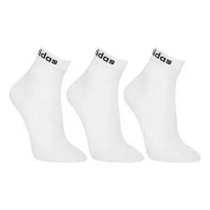 Kit Meia Adidas Cano Baixo Logo Linear c/ 3 Pares - Branco 41/43