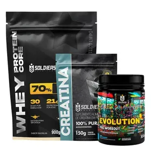 Kit Whey Core 70% Proteína + Pré-Treino + Creatina