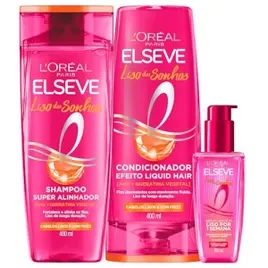 L'Oréal Paris Elseve Liso dos Sonhos (Shampoo, Condicionador e Sérum)