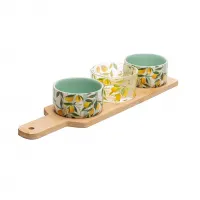 LYOR - Conjunto 4 Peças Para Servir Siciliano 10,5cm X 40cm X 6cm Bambu