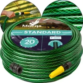 Mangueira Jardim 20m Metros Com Esguicho Trançada Reforçada Flexível 716 Anti Dobra Irrigação Quintal Poço Lavagem Durável Marqs Home