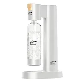 Máquina de Água com Gás Manual Gaseificador de Bebidas com Garrafa PET de 1L Sem Eletricidade e com Alívio Automá