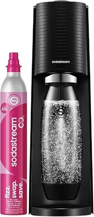 Máquina de Água com Gás Terra Preta SodaStream com Cilindro