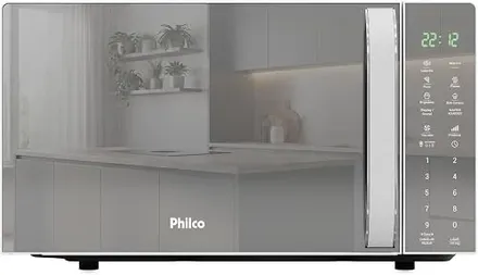 Micro-ondas Philco 20L Espelhado Pintura Limpa Fácil PMO24E 127v