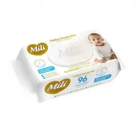 Mili Toalhas Umedecidas Love & Care Premium, Para Bebê, Com Aloe Vera E Calêndula, Dermatologicamente Testadas, 96 Unidades