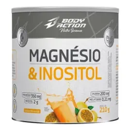 MineralVitamina Bodyaction Nutri Science Magnésio E Inositol Taurina Melatonina 210g em pó sabor Maracujá x 210g