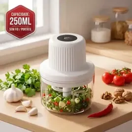 Mini Processador De Alimentos Usb Recarregável Lyor 250ml