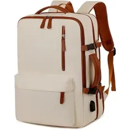 Mochila Grande para Notebook 15,6" Expansível e Impermeável | Mochila Executiva de Viagem Aprovada por Companhias Aéreas com Porta USB, Bolso para
