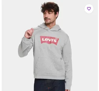 Moletom Com Capuz Levis T3 Graphic Masculino Cinza