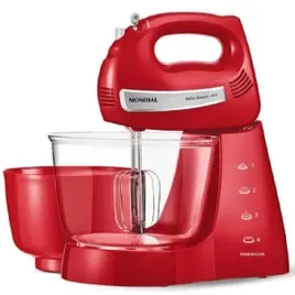 MONDIAL Batedeira Bella Massa Inox Premium, 110V, Vermelho, 400W - B-29 NP