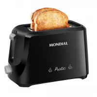 MONDIAL Tostador De Pães Pratic, Preto/Prata, 700W, 110V - T-18