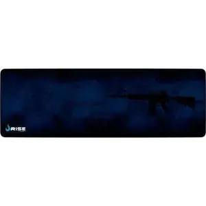 Mousepad Gamer Rise Mode Speed, M4A1, Estendido 900x300mm, Azul