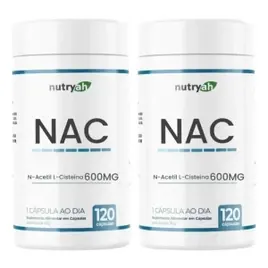 Nac 600mg 240 Cápsulas 8 Meses N-acetil L-cisteína Nutryah