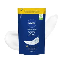 NIVEA Sabonete Líquido Creme Care Refil 200ml, Limpeza Corporal, Pele Macia, Óleos e Vitaminas, Equilíbrio com o pH, Protege do Ressecamento