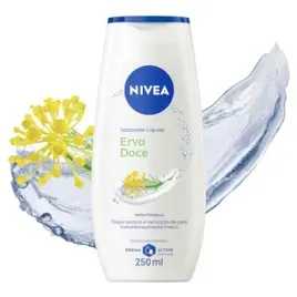 Nivea Sabonete Líquido Erva Doce 250ml, Limpeza Corporal, Pele Macia, Vitaminas, Equilíbrio Com O Ph, Fragrância Refrescante