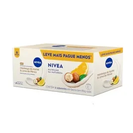 NIVEA Sabonete Vegetal Nutrição da Natureza Manteiga Karité & Lima da Pérsia 80g (6 un.)