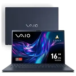 Notebook VAIO FE16 AMD Ryzen 5-5625U Linux 8GB RAM 256GB SSD Wi-Fi 6 Tela 16'' IPS WUXGA Antirreflexo - Cinza Grafite