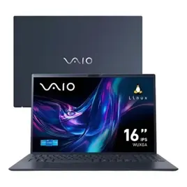 Notebook Vaio Fe16 Intel Core I5-1334u - 13ª Gen Linux Debian 12 - 8gb Ram 256gb Ssd Tela 16" Ips Wuxga Antirreflexo - Cinza Grafite - Vjfe62f11x-b09