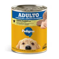 Pack De Ração Úmida Pedigree Lata Patê De Frango Para Cães Adultos 280 G - 24 Unidades