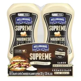 Pack Maionese Hellmann's Supreme Squeeze 330g 2 unidades (Embalagem pode variar)