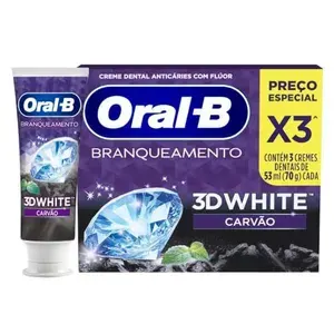 Pasta de Dente Oral-B 3D White Carvão