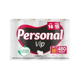 Personal papel higienico vip folha dupla, 16 unidades
