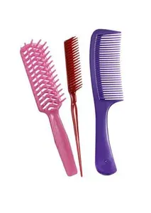 [+POR- | R$ 5,40] Kit Escova Mariana 3 Fileiras Pente Mil Maravilhas