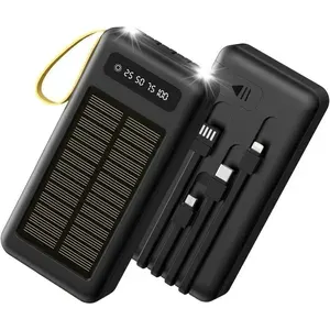 Power Bank Solar 20.000mAh LED Lanterna