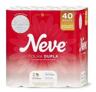 [Prime] Papel Higiênico Neve Seda 40 Rolos - Folha Dupla, 30M